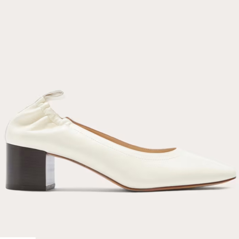 Everlane The Day Heel in Bone Leather - 9